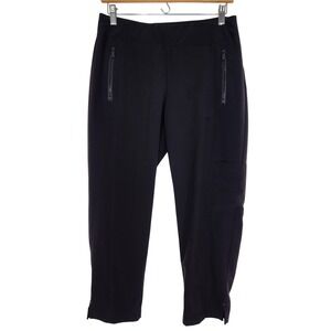 Chicos Zenergy Neema Crop Pants Black Size 00 US 2 Zipper Pocket Athleisure‎